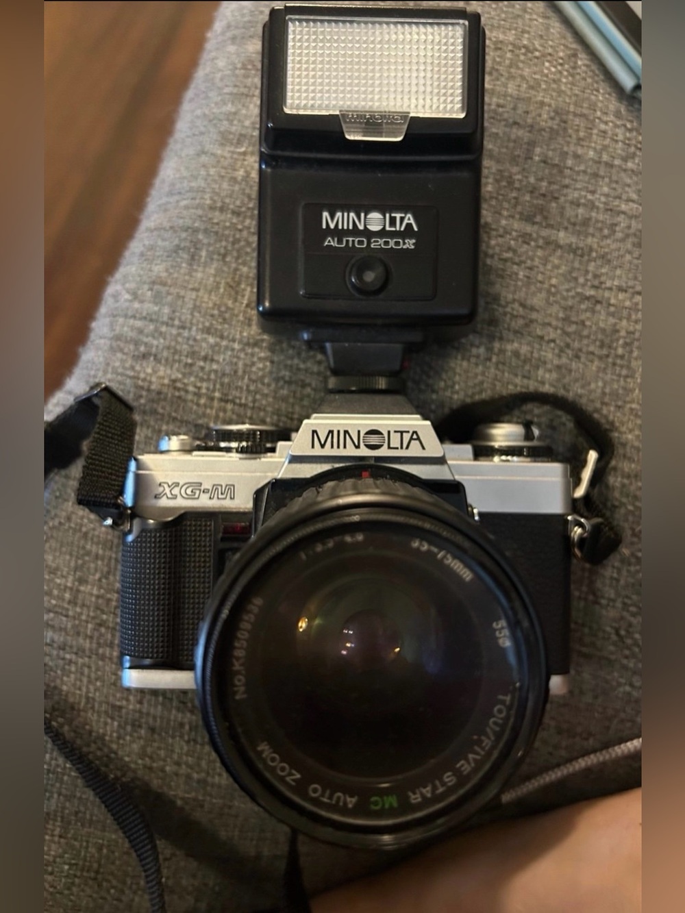 Minolta XG-M Classic 35mm Film Camera in Silver and Black